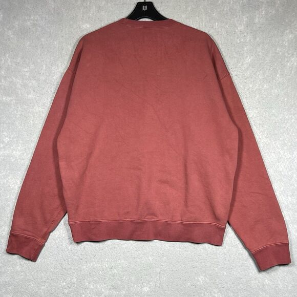 Nike Solo Swoosh Fleece Crew Sweatshirt Sweater Men’s Large Red Top Casual - Picture 8 of 13
